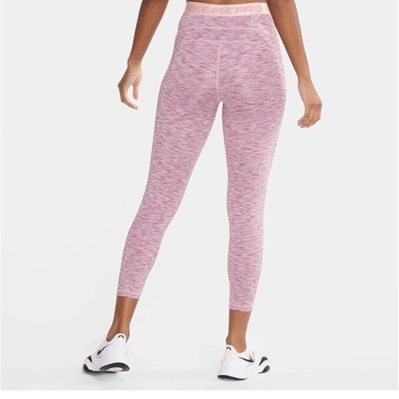 Nike Heathered Pink Athletic Leggings - Picture 4 of 7